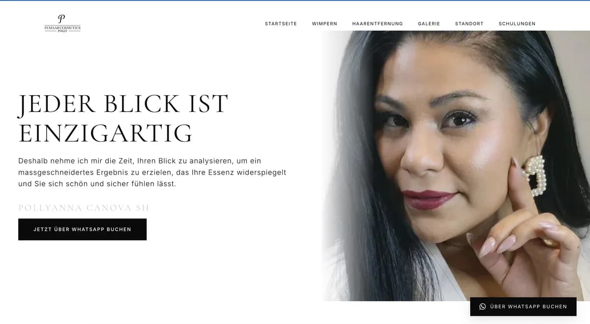 Startseite von Pemaar Cosmetics Polly